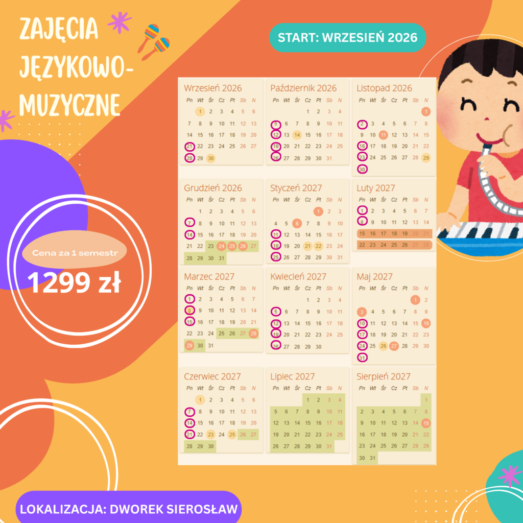 Sierosławskie pszczółki terminy spotkań zajęcia muzyczno językowe